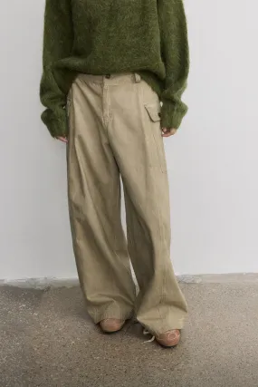 100% cotton sateen cargo pants | 3 color