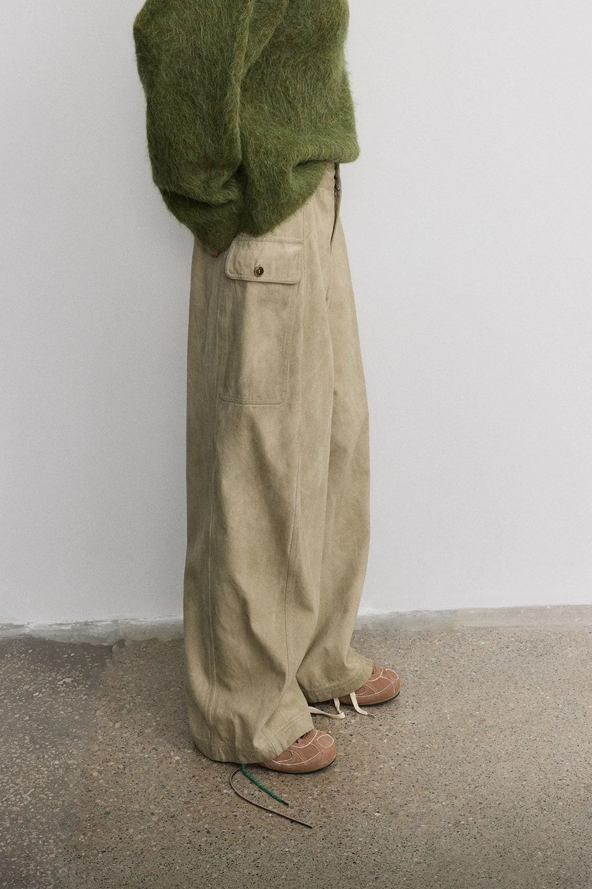 100% cotton sateen cargo pants | 3 color