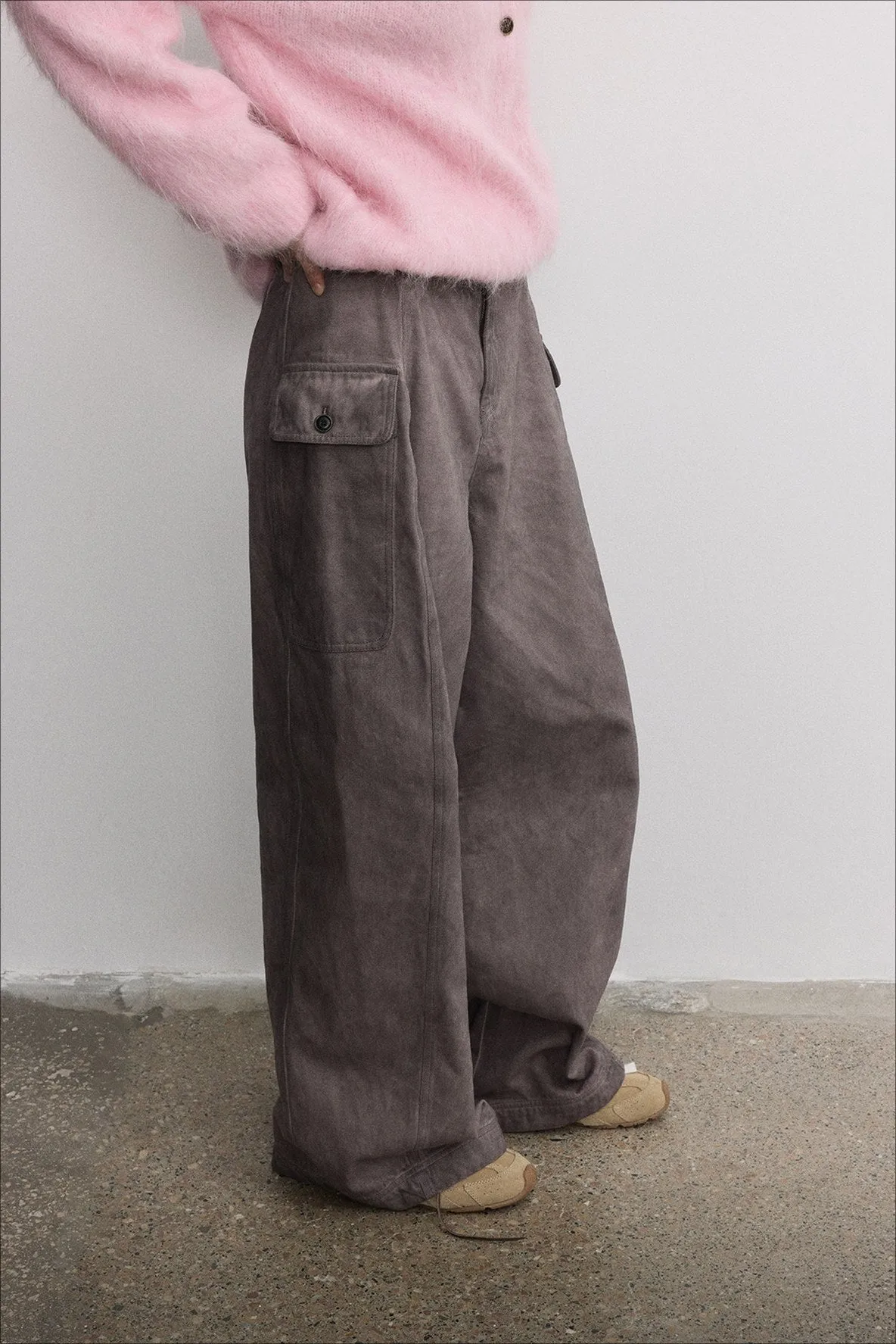 100% cotton sateen cargo pants | 3 color