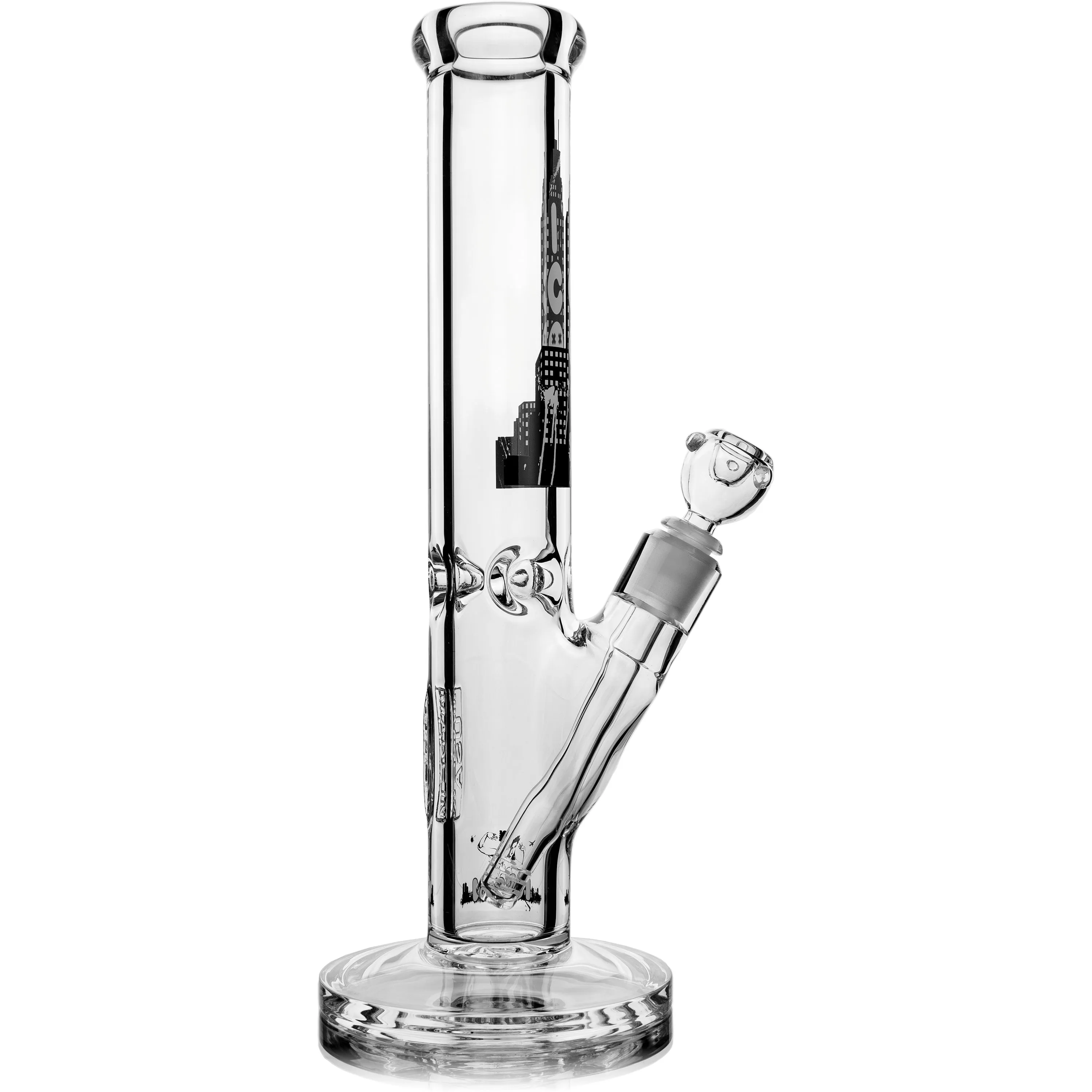 14 Heavy 9mm Straight Tube Bong, by ICON Glass