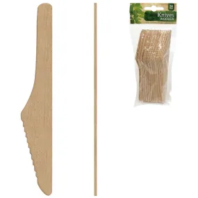 24-Pcs Wooden Knife (6.5")