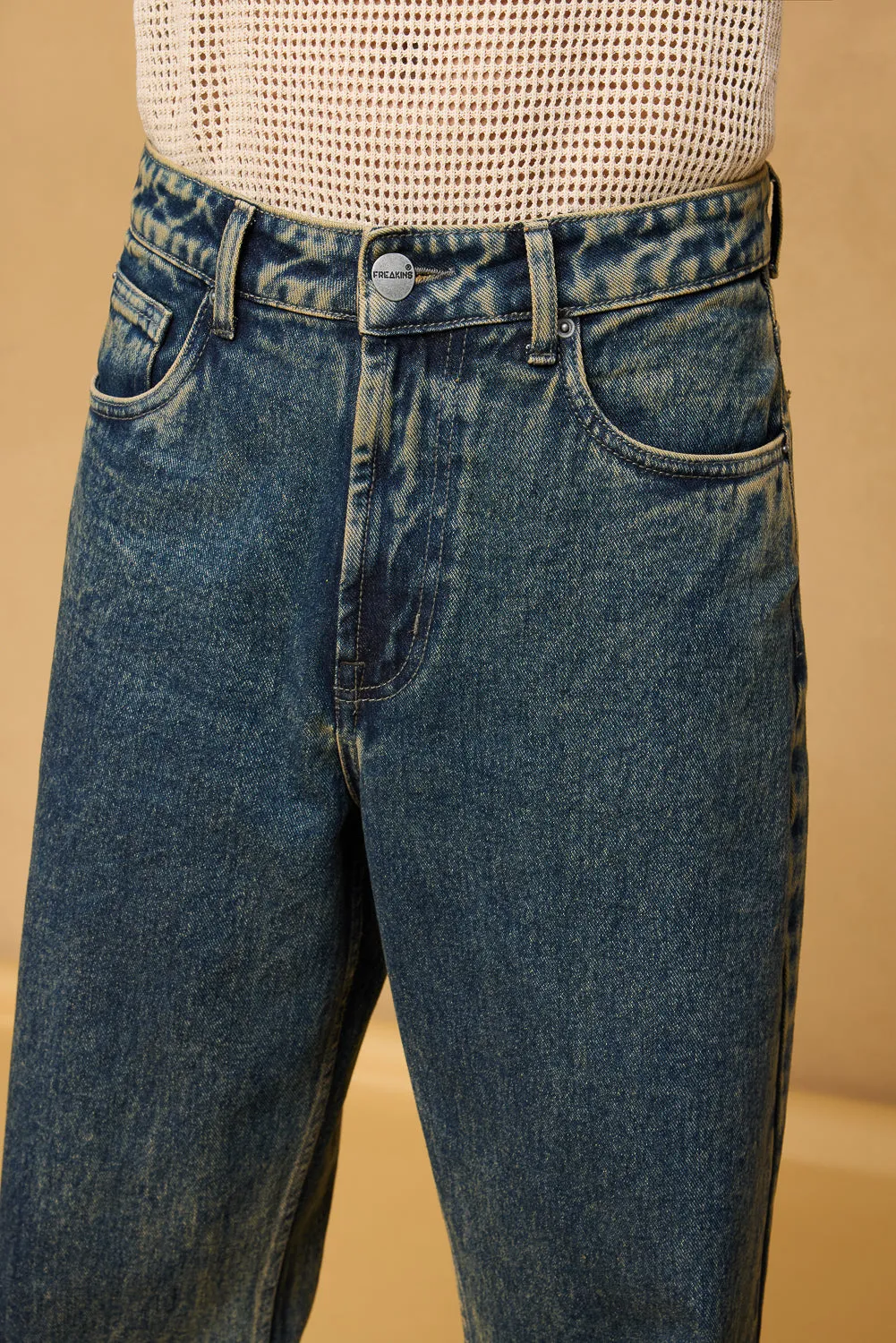 Acid Blue Men's Straight Fit Jeans