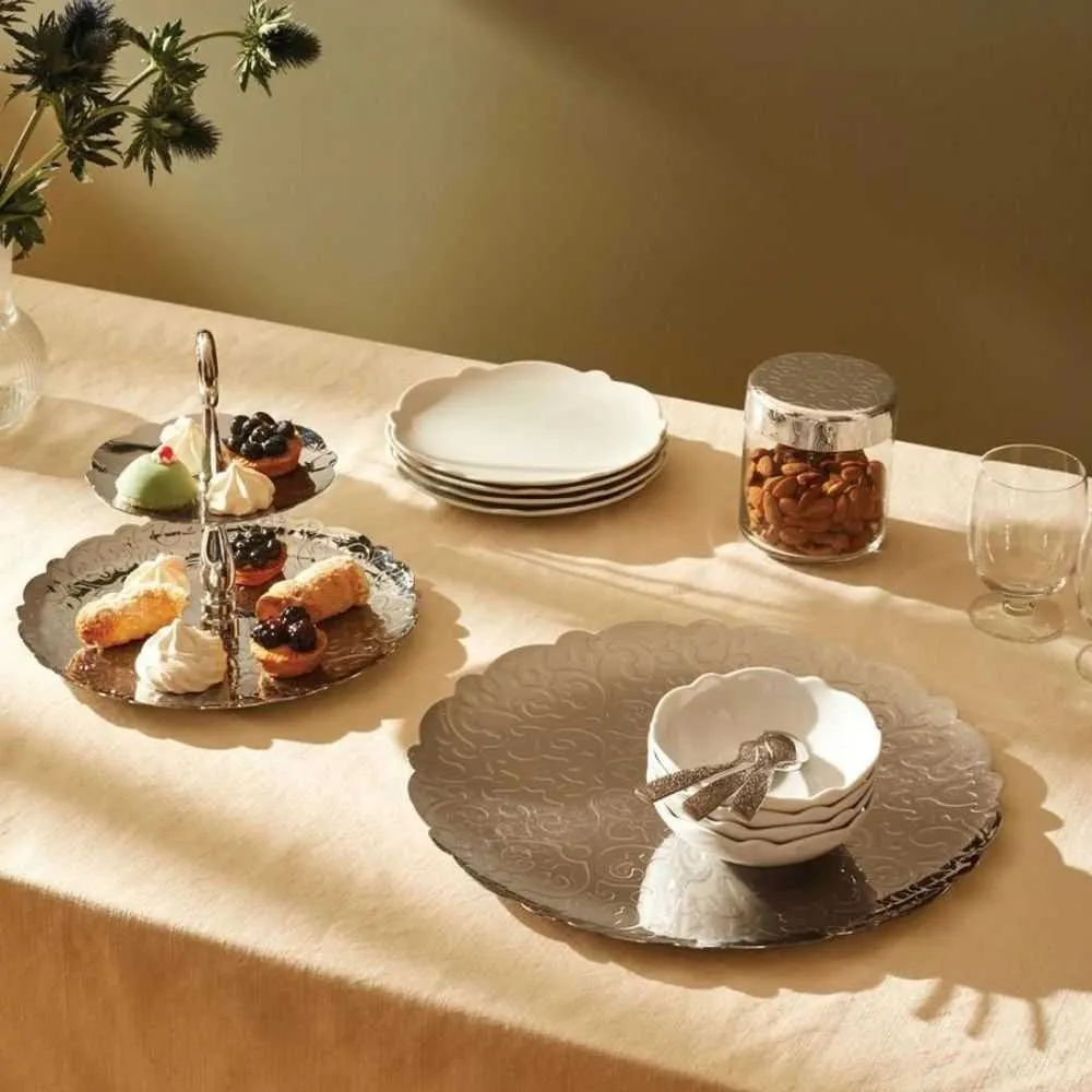 Alessi MW01/79 Dressed saucer for tea cup white