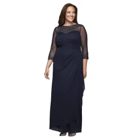 Alex Evenings AE432833 Plus Size Long Beaded Dress