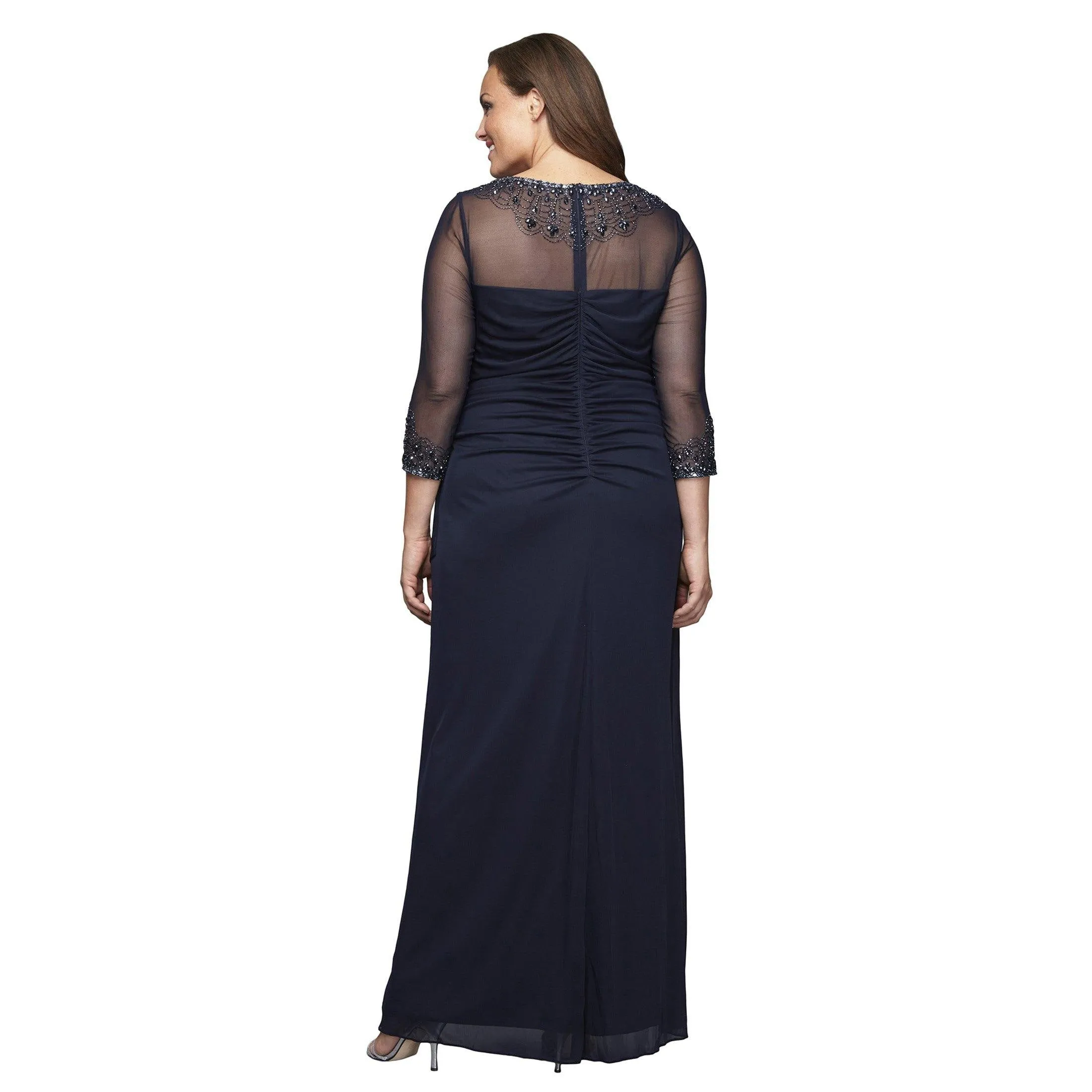 Alex Evenings AE432833 Plus Size Long Beaded Dress