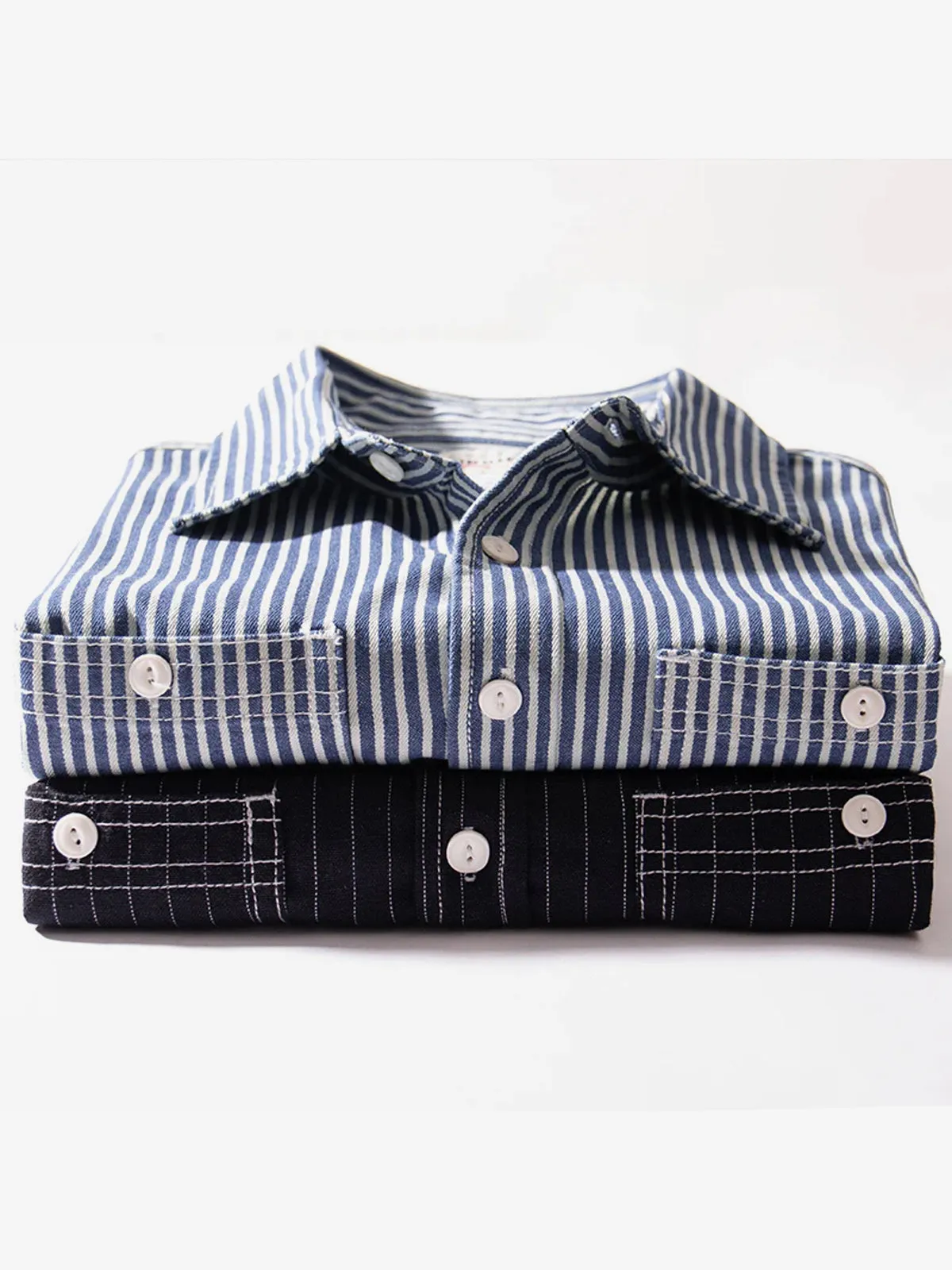 American Style Wabash Striped Long Sleeve Shirt