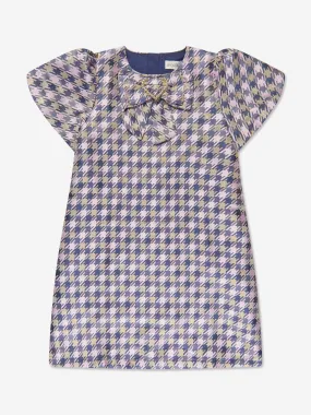 Angels Face Girls Liliana Houndstooth Dress in Purple