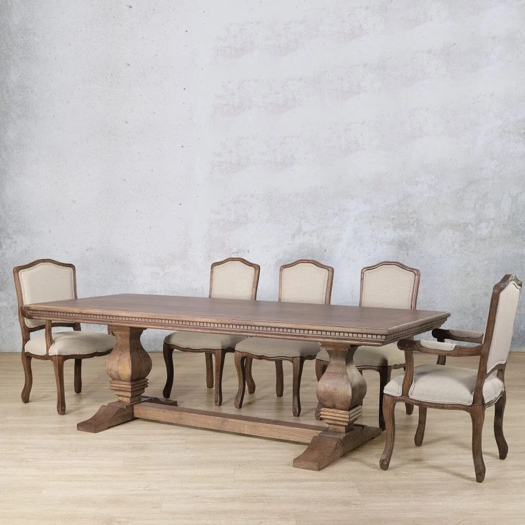 Belmont Fluted Wood Top & Duke 8 Seater Dining Set