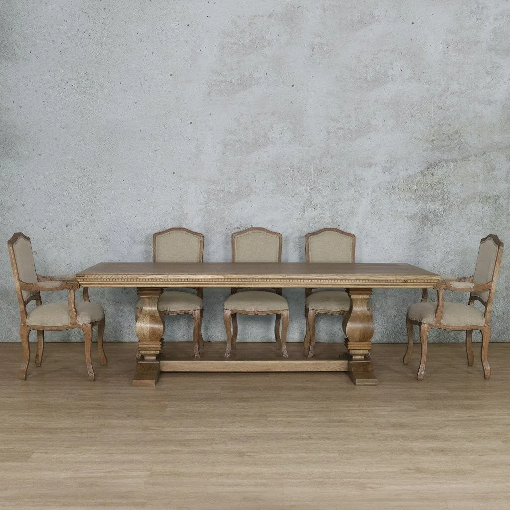 Belmont Fluted Wood Top & Duke 8 Seater Dining Set