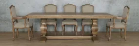 Belmont Fluted Wood Top & Duke 8 Seater Dining Set