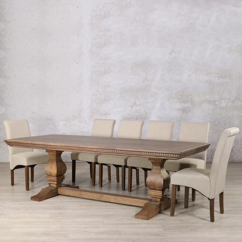 Belmont Fluted Wood Top & Windsor 10 Seater Dining Set