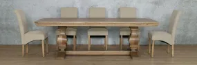 Belmont Fluted Wood Top & Windsor 8 Seater Dining Set