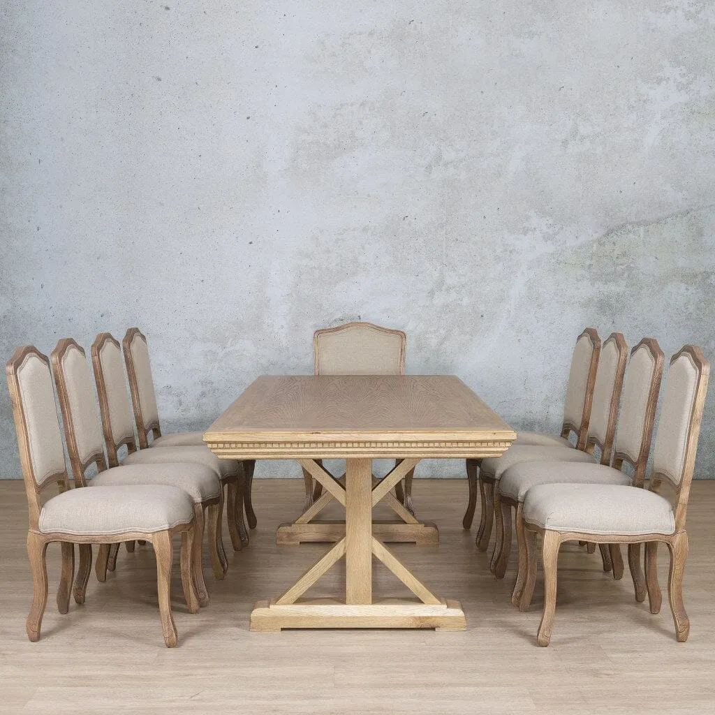 Berkeley Fluted Wood Top & Duke 10 Seater Dining Set