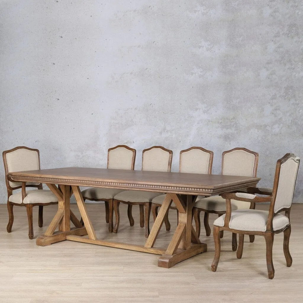 Berkeley Fluted Wood Top & Duke 10 Seater Dining Set