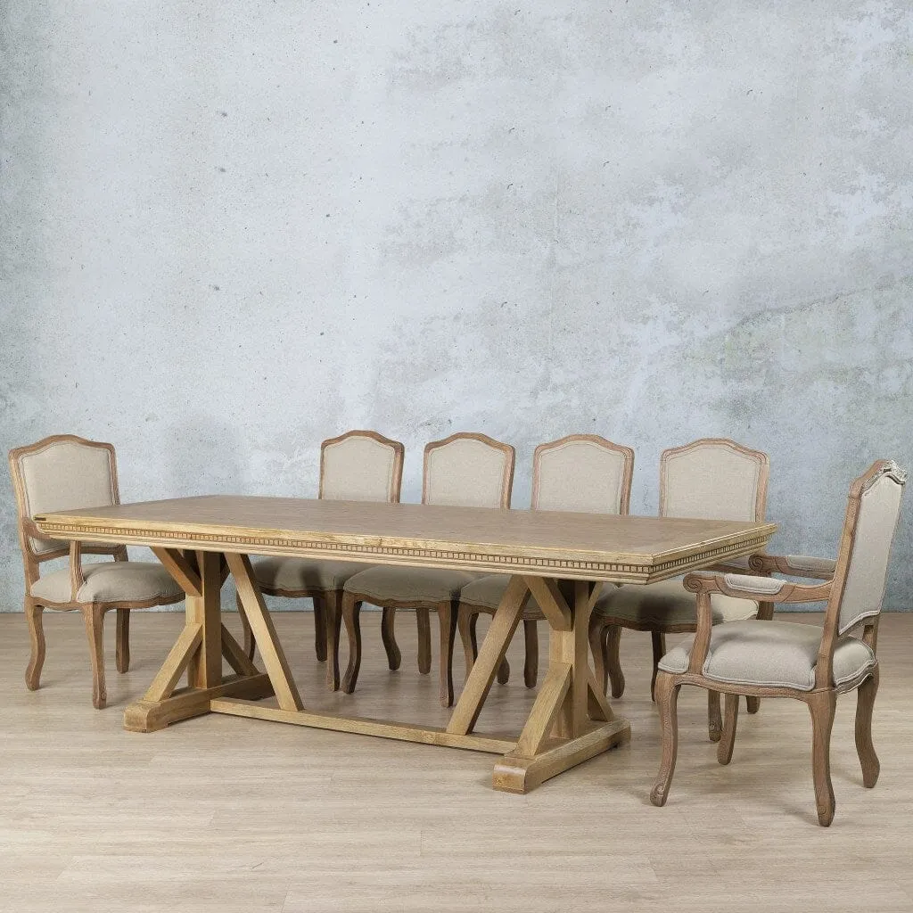 Berkeley Fluted Wood Top & Duke 10 Seater Dining Set