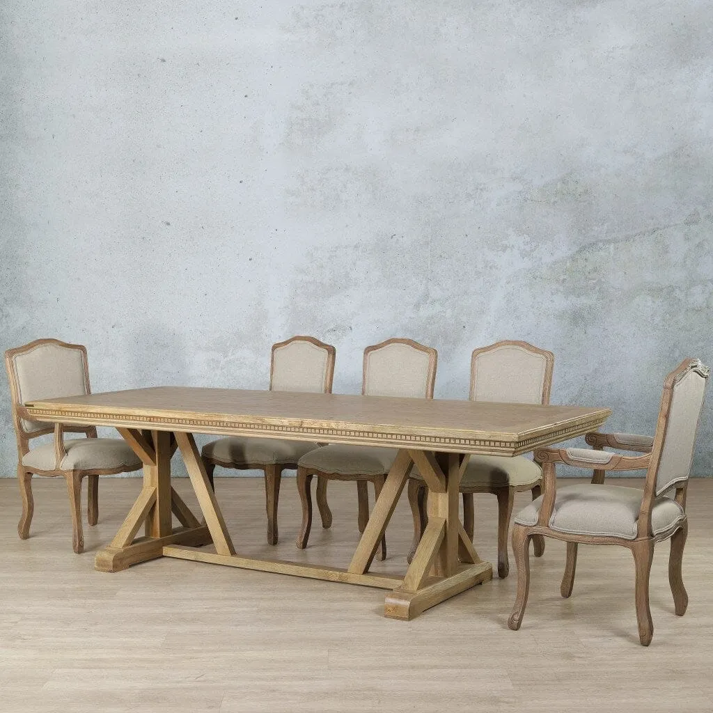 Berkeley Fluted Wood Top & Duke 8 Seater Dining Set