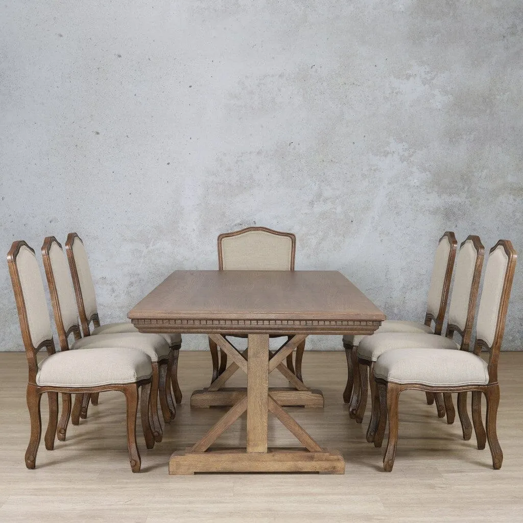 Berkeley Fluted Wood Top & Duke 8 Seater Dining Set