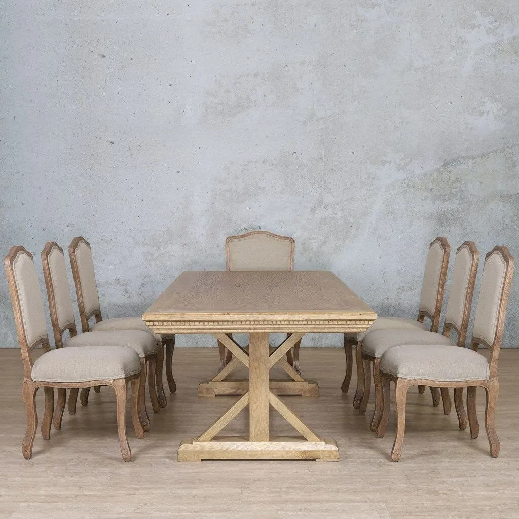 Berkeley Fluted Wood Top & Duke 8 Seater Dining Set