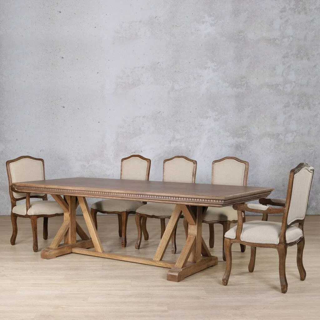 Berkeley Fluted Wood Top & Duke 8 Seater Dining Set