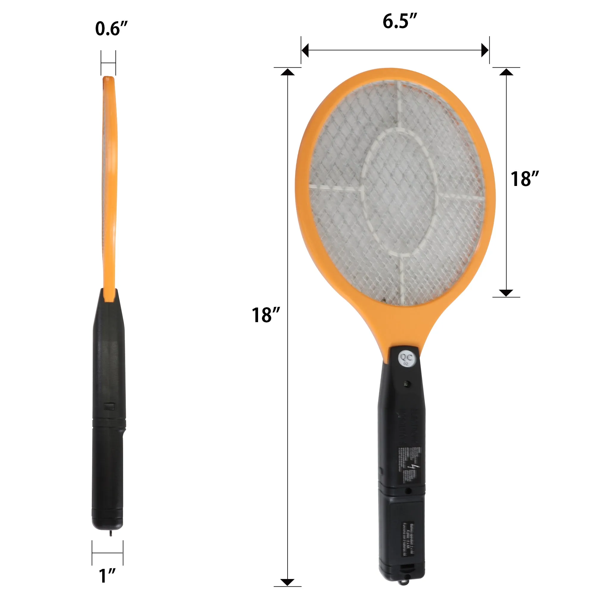 Bite Shield Racket Zapper Insect Killer | Indoor/Outdoor Electronic Fly-Swatter | Safe-To-Touch Outer Mesh | Mosquito Moth Fly Wasp Gnat | Cottage Beach Backyard Camping Fishing Boating BBQ