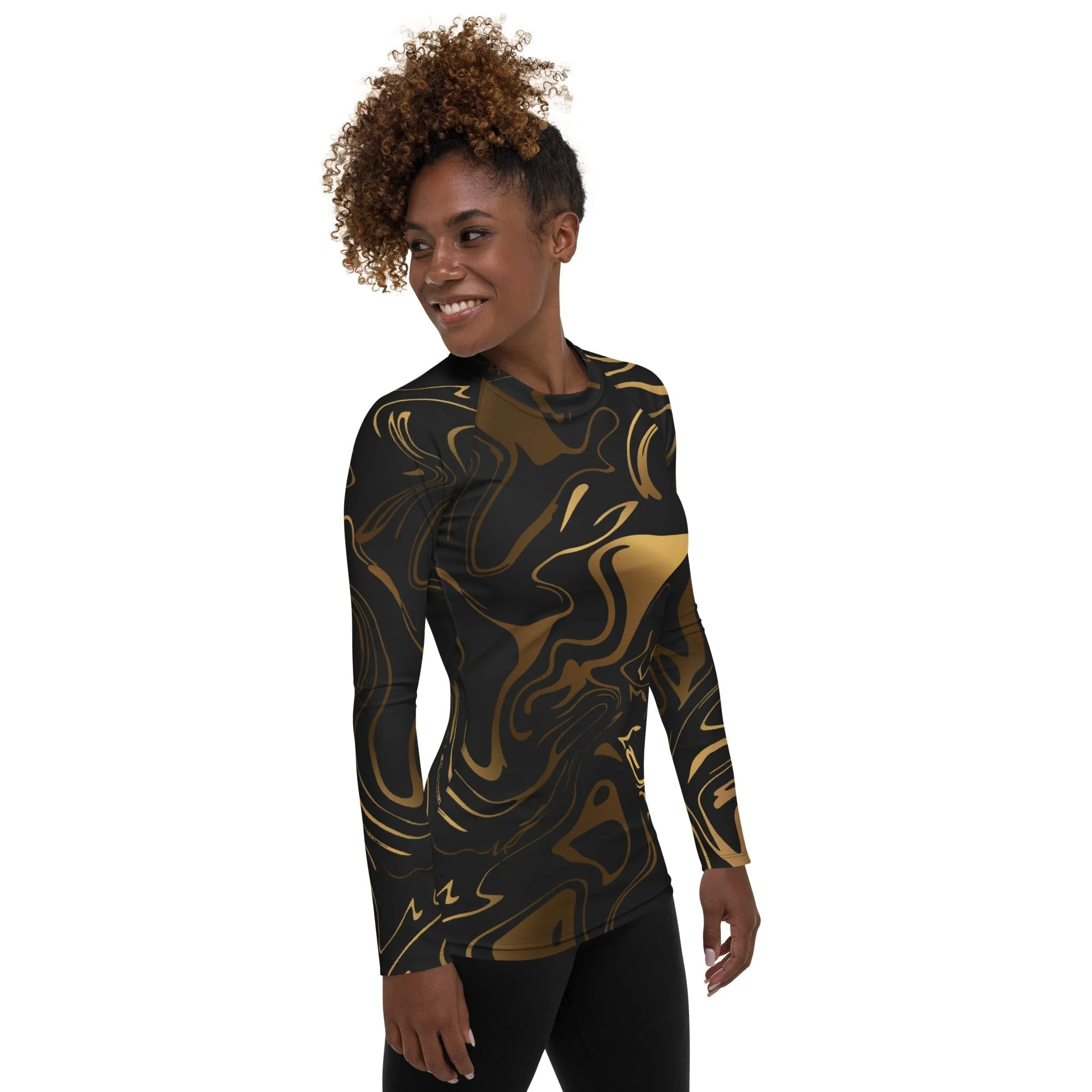 Black & Gold Rash Guard