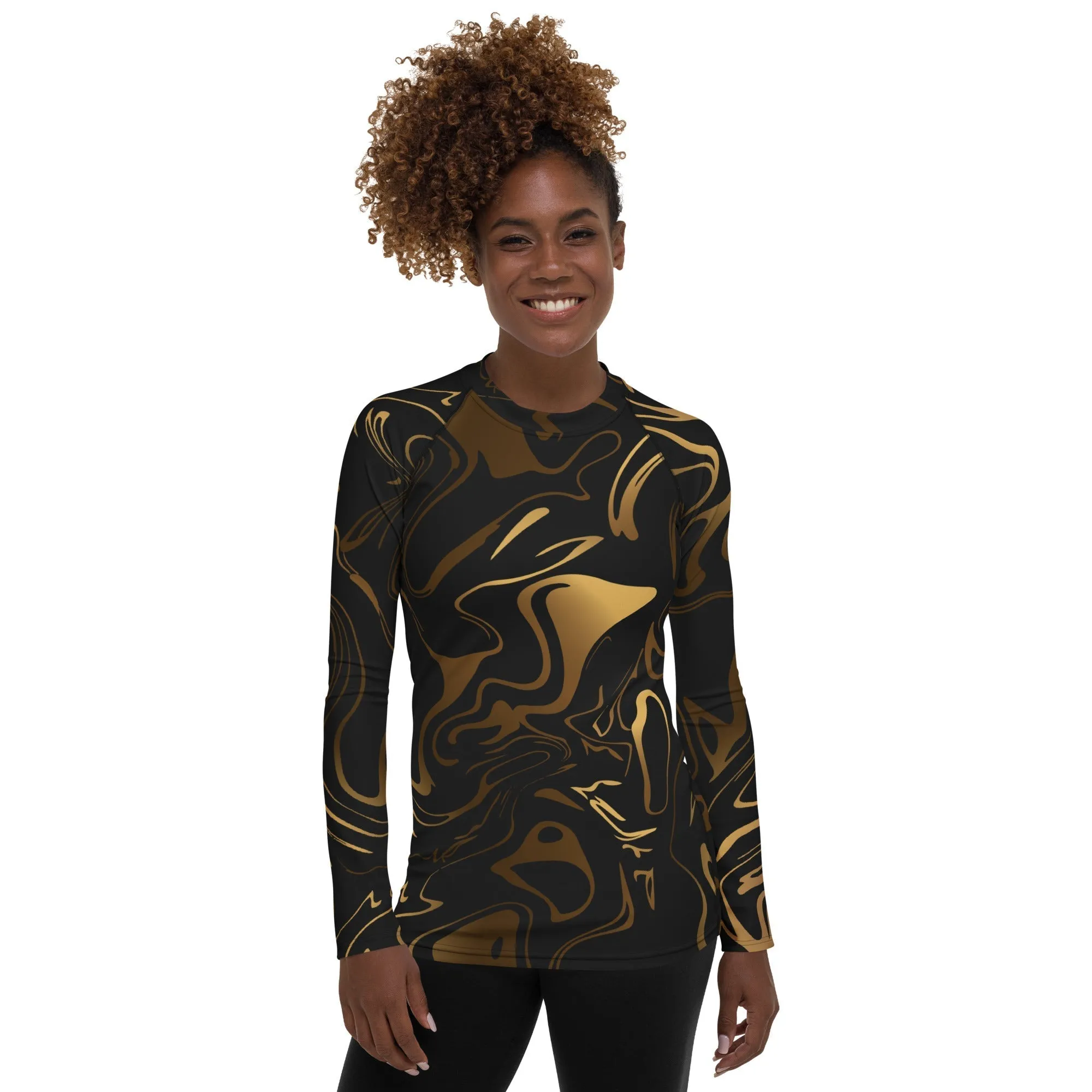 Black & Gold Rash Guard