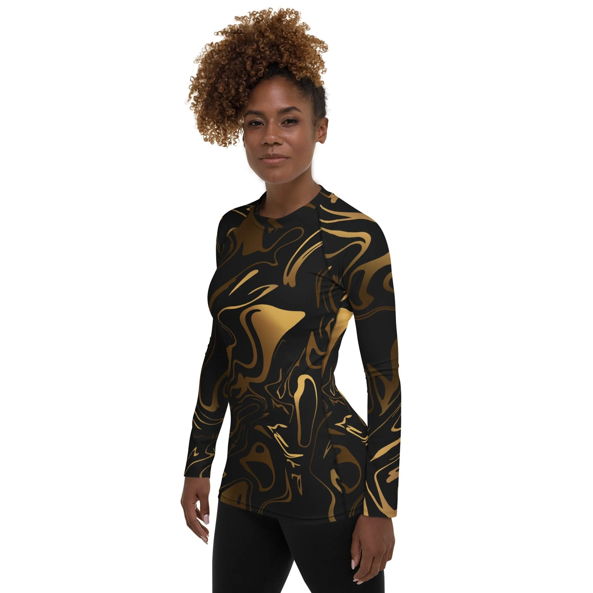 Black & Gold Rash Guard