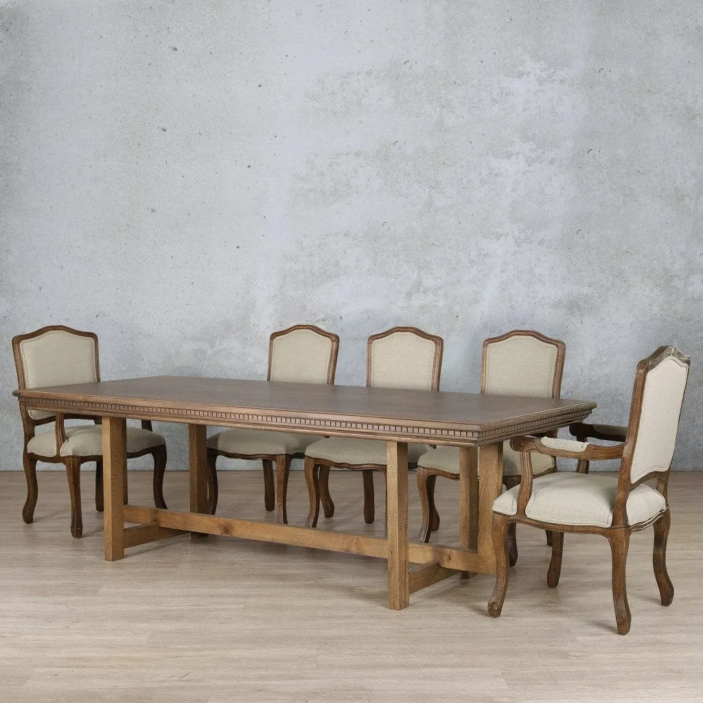 Bolton Fluted Wood Top & Duke 8 Seater Dining Set