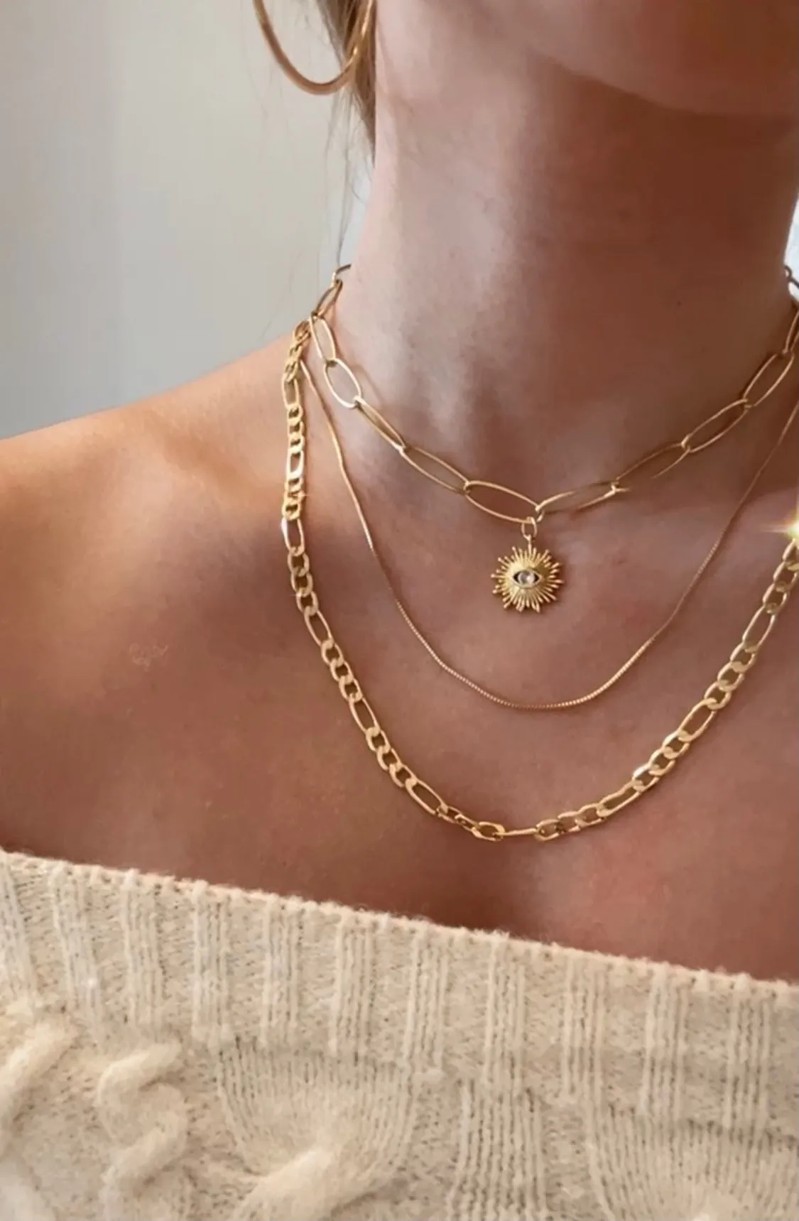 Box Chain Necklace - Gold Filled