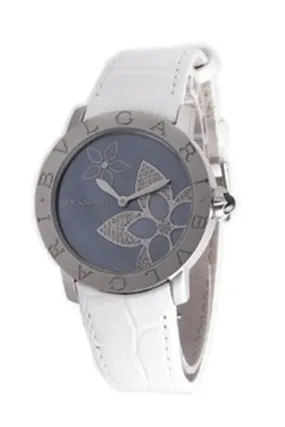 Bvlgari Blue Mother of Pearl Decorative diamond Flower Design Ladies Watch BBL37FDSL