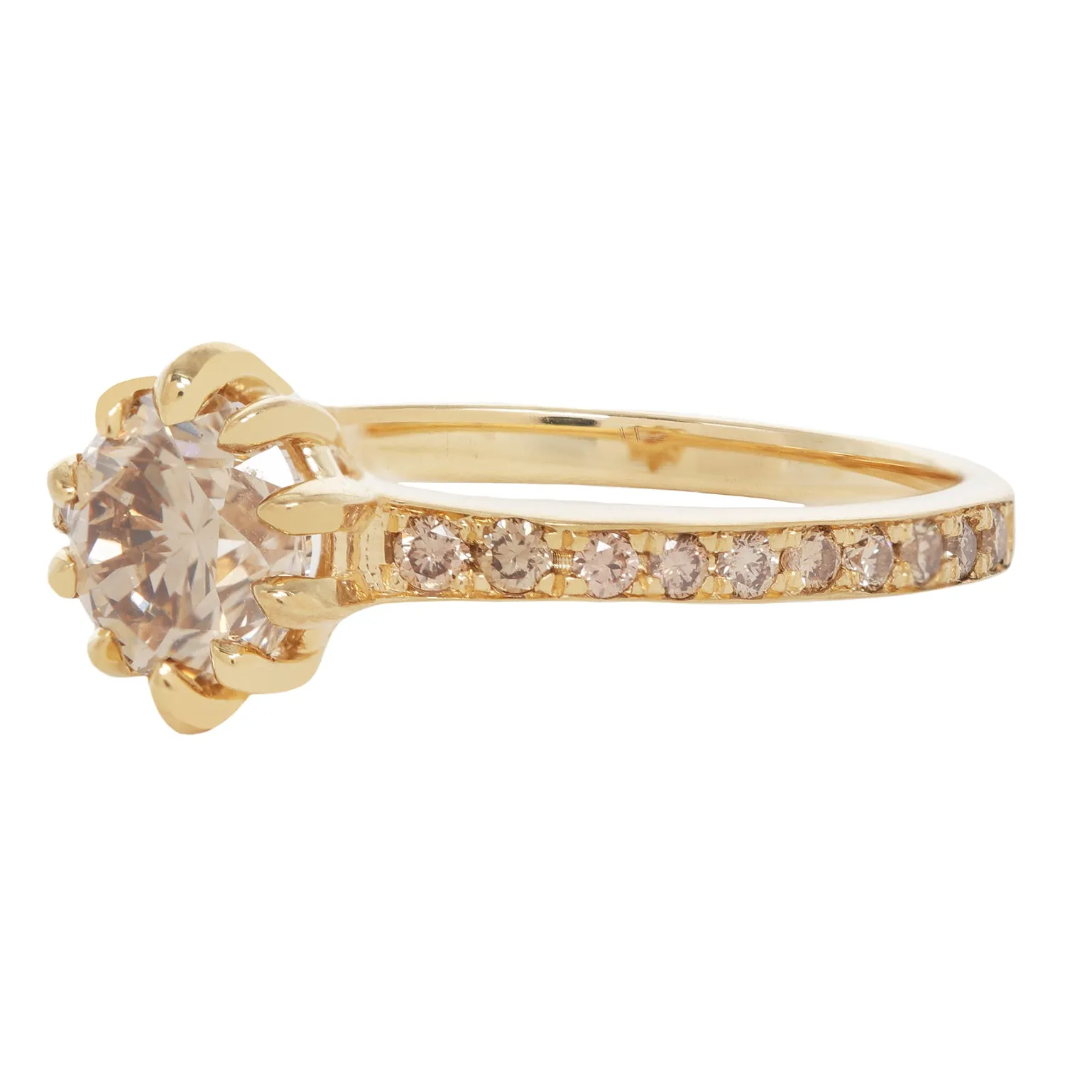 Champagne Pavé Diamond Soirée Ring