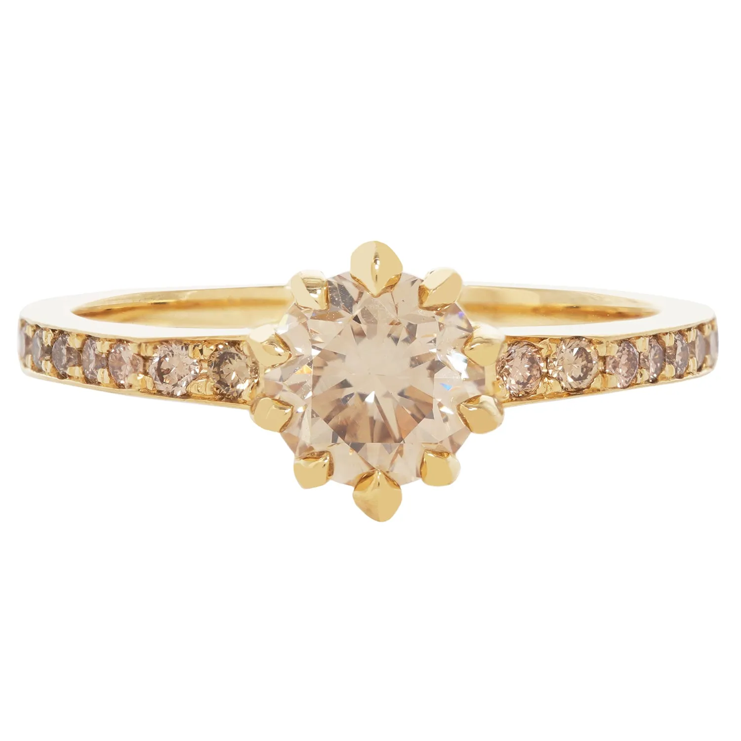 Champagne Pavé Diamond Soirée Ring