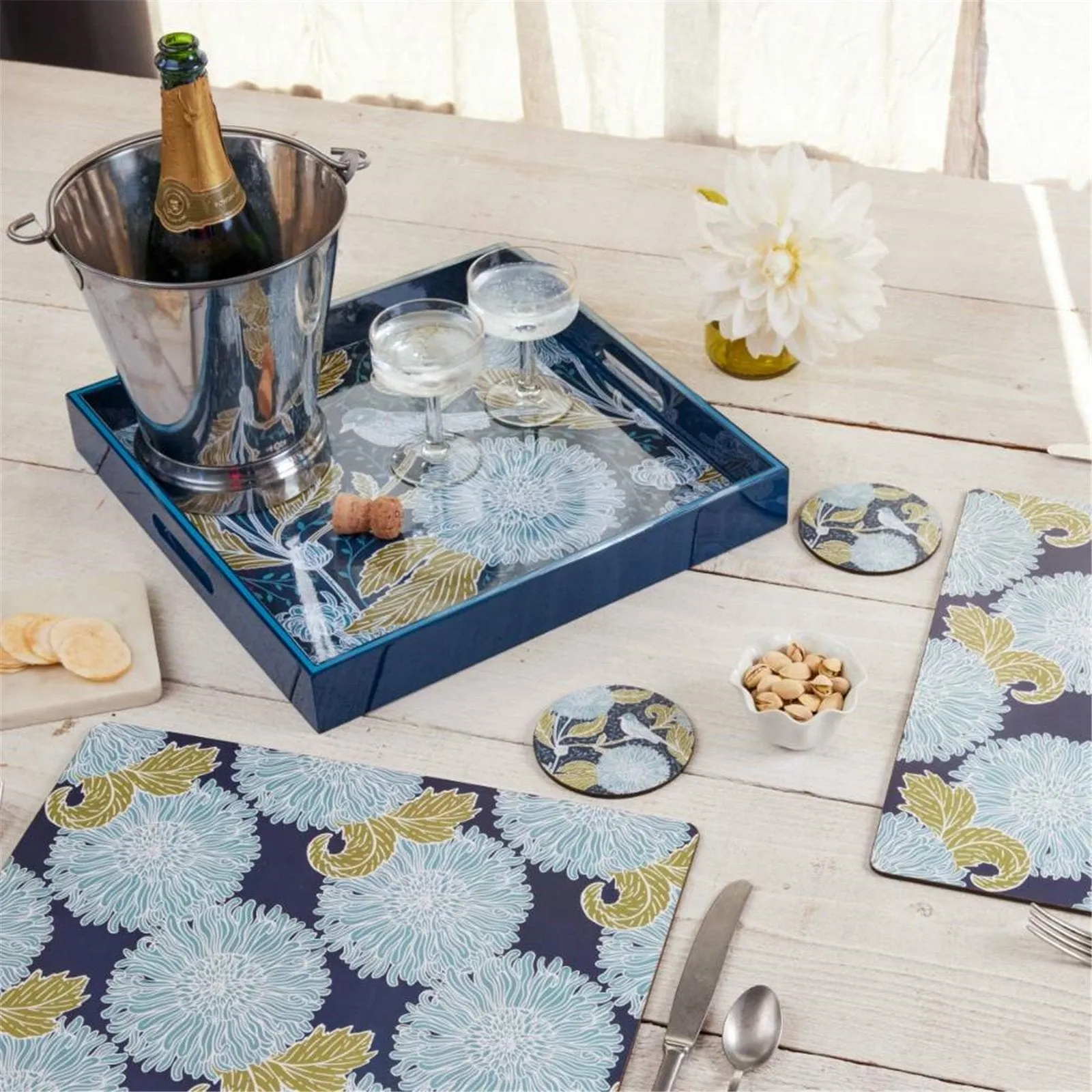 Chrysanthemum Flower Placemat Set 4