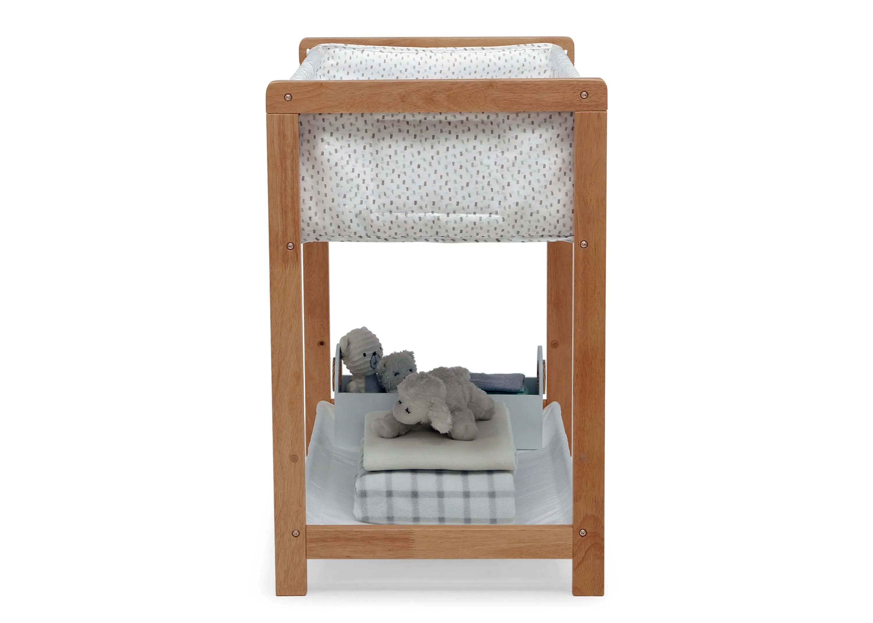 Classic Wood Bedside Bassinet Sleeper - Portable Crib with High-End Wood Frame