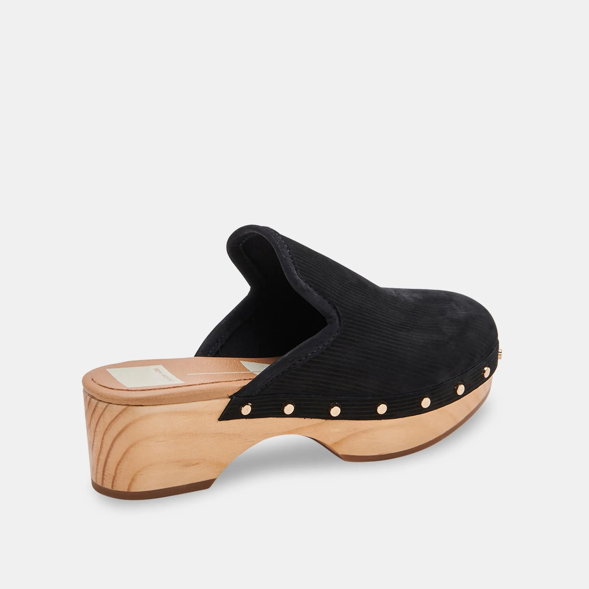 CLOSEN CLOGS BLACK NUBUCK - re:vita