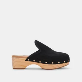 CLOSEN CLOGS BLACK NUBUCK - re:vita