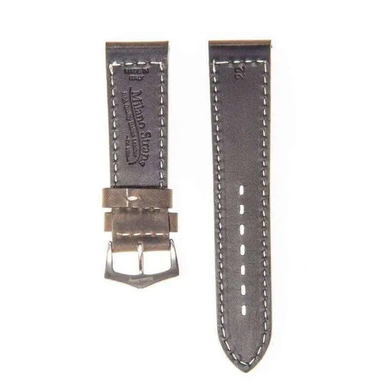 Dark Green Italian Leather Watch Strap