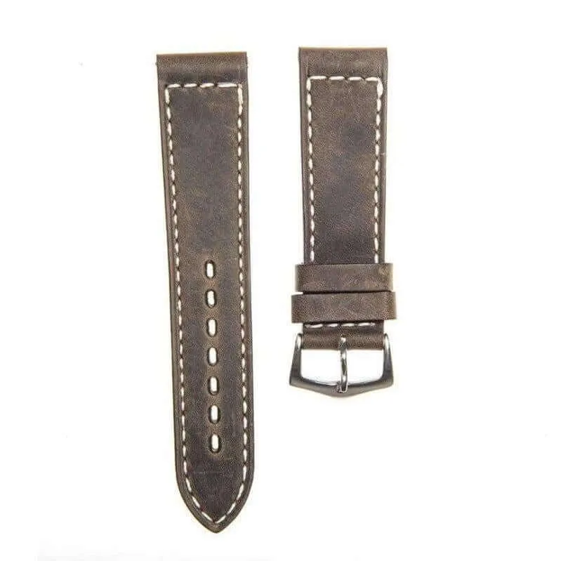 Dark Green Italian Leather Watch Strap