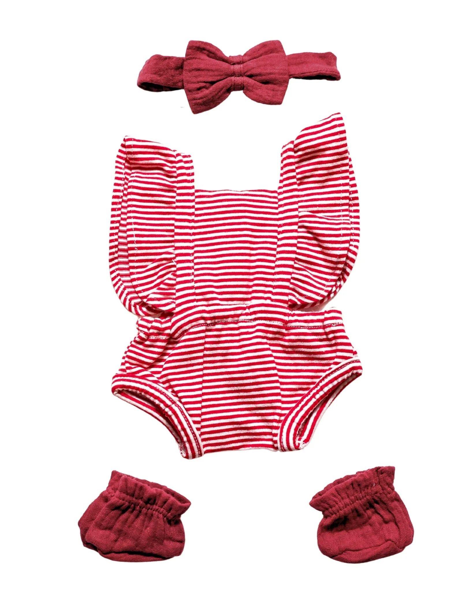 Dollie Headband, Romper & Booties Bundle | Winterberry