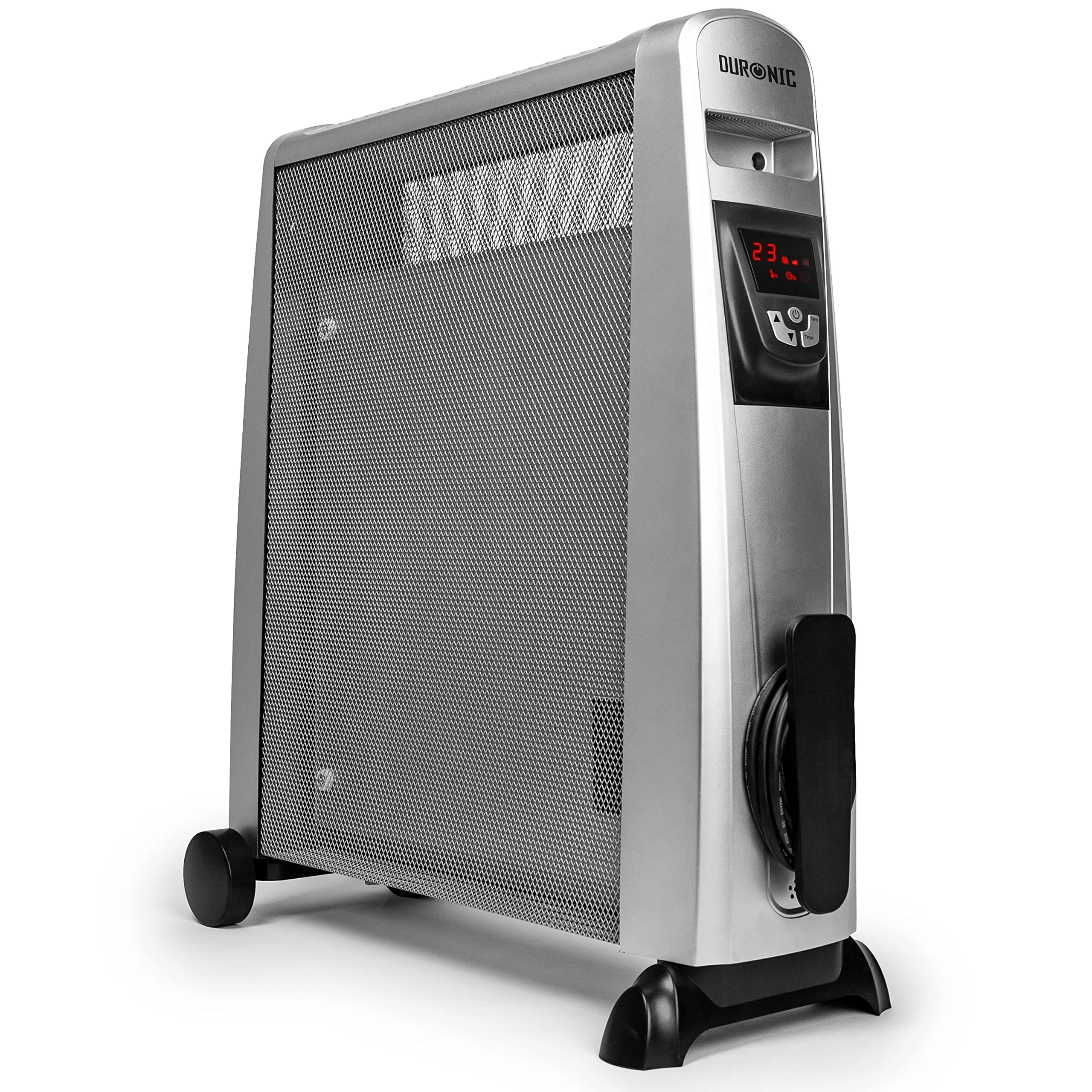 Duronic Electric Heater HV102 SR Oil Free Convection Heaters, Micathermic Panel Heaters with Remote, Portable Mica Panel Heater for Heating up Homes, Bedrooms, Offices & Garage Spaces