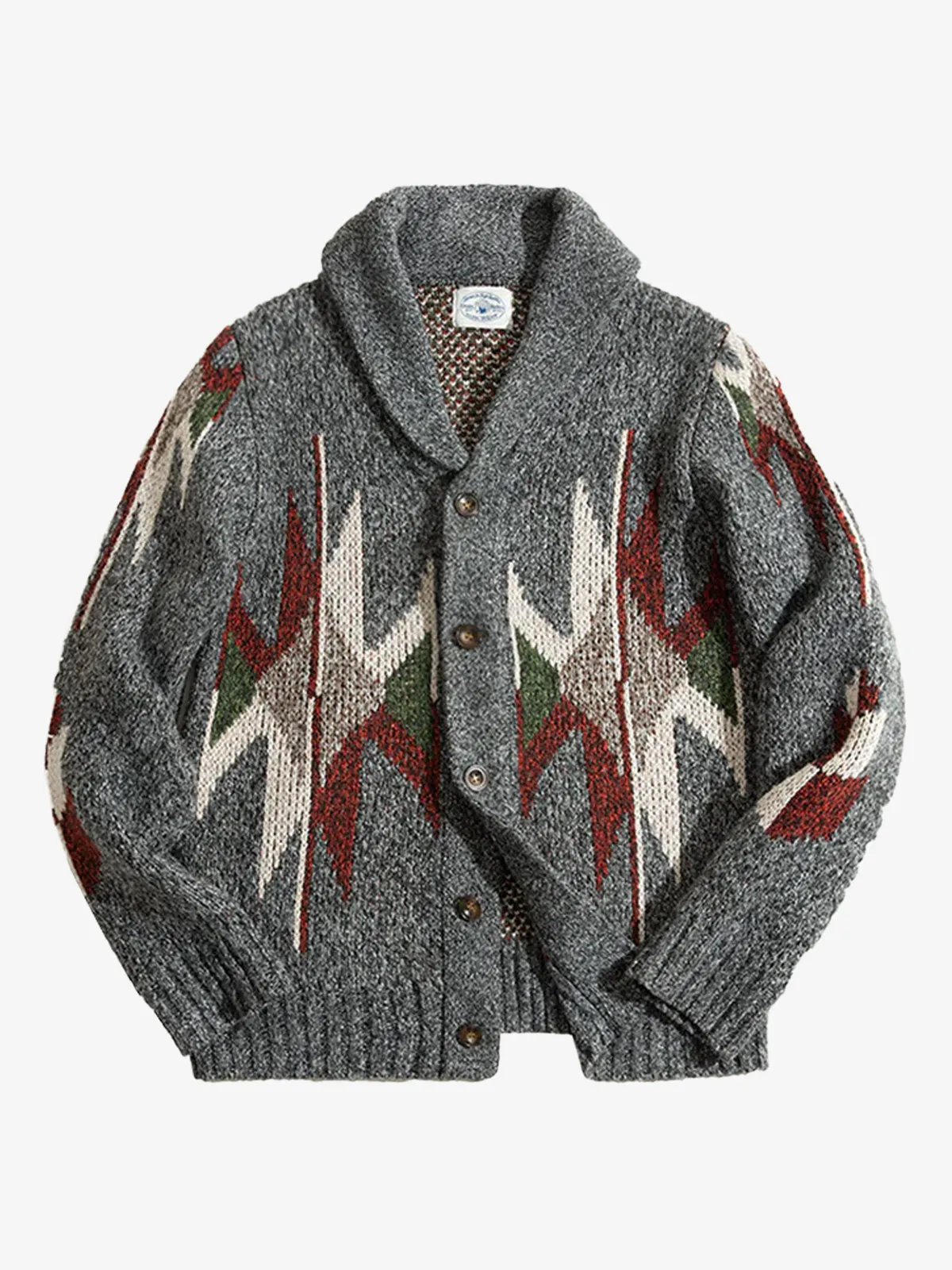 Ethnic style Navajo Knitted Cardigan