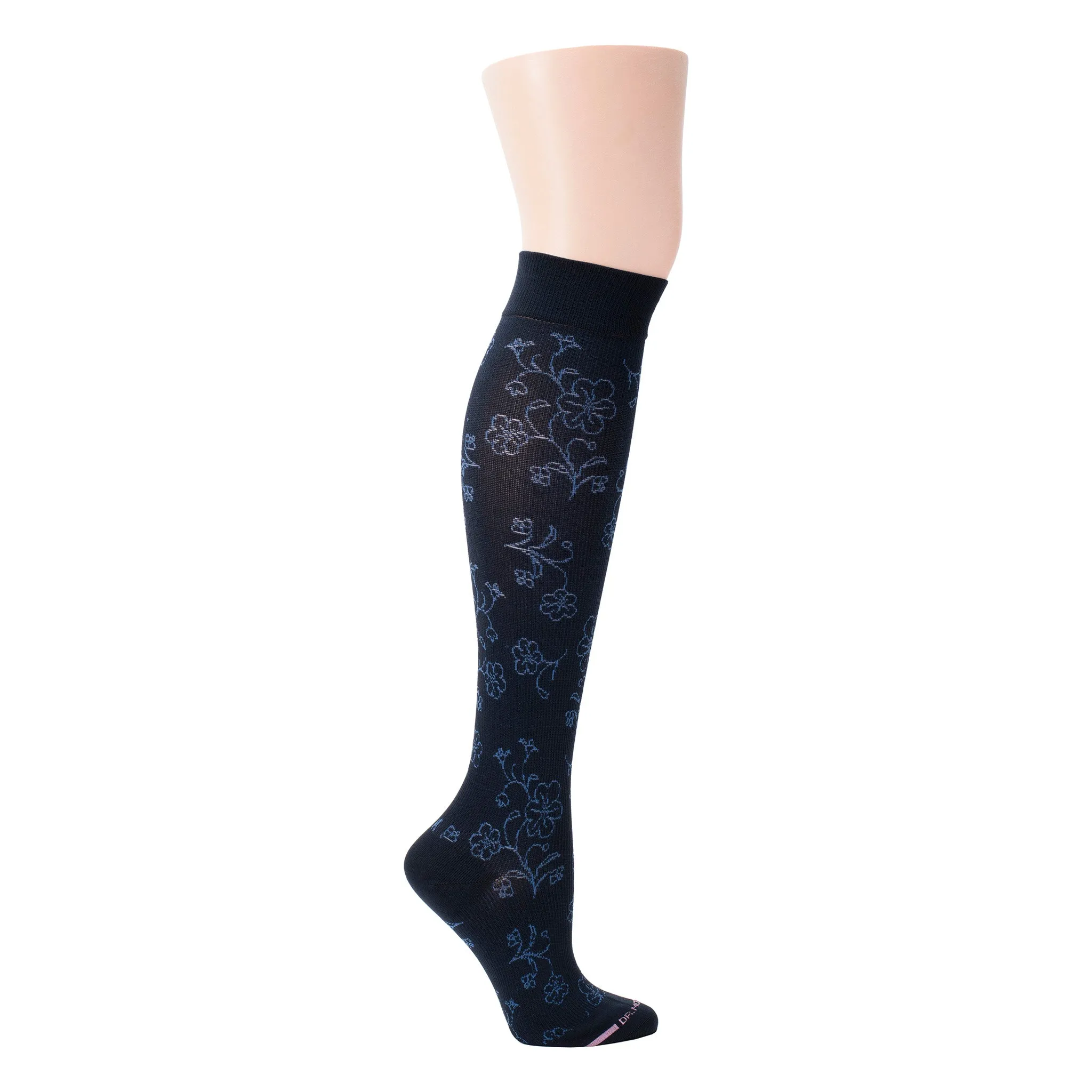 Floral Pattern | Wide Calf Knee-High Compression Socks For Women