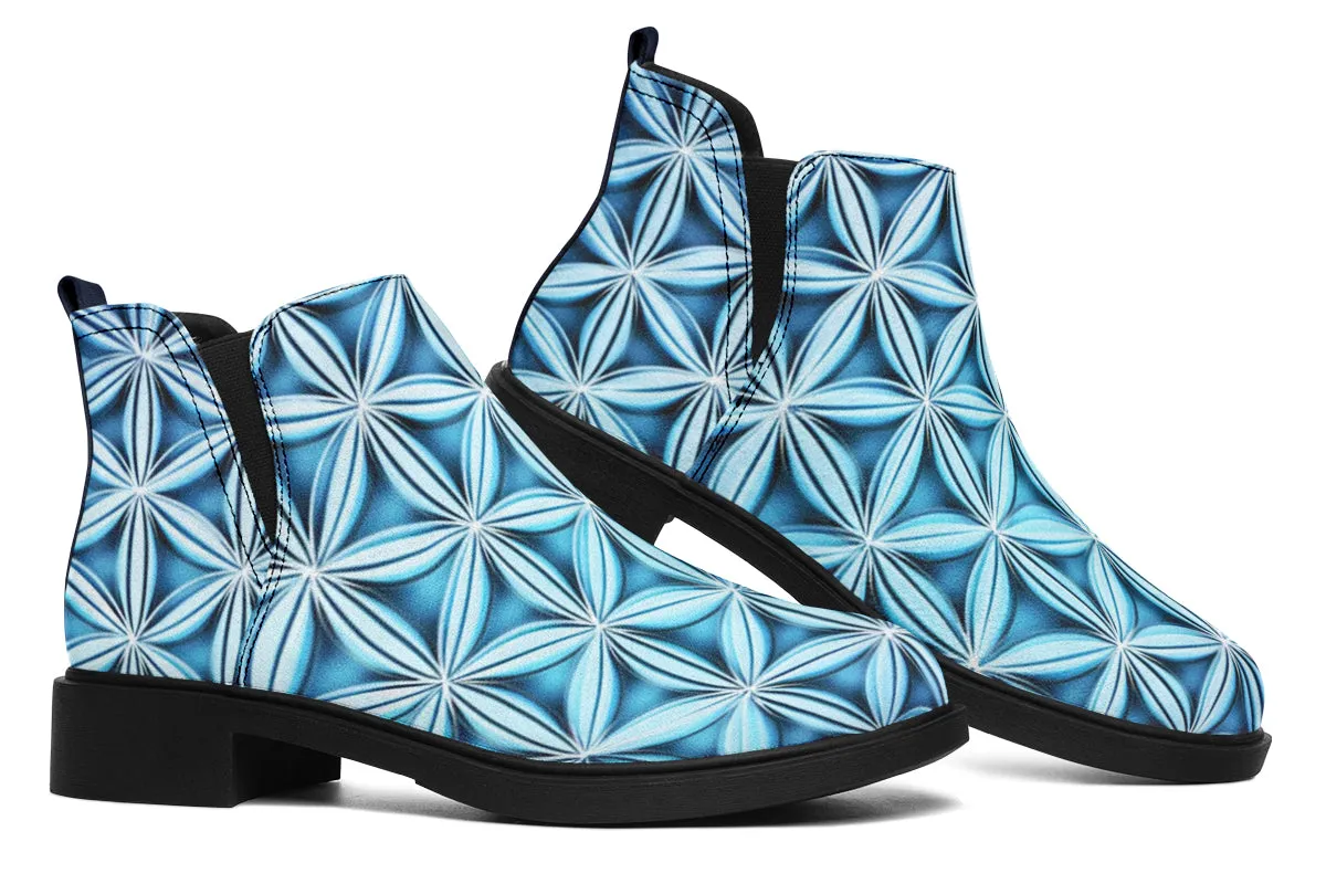 Flower Life Igloo Blue Neat Vibe Boots