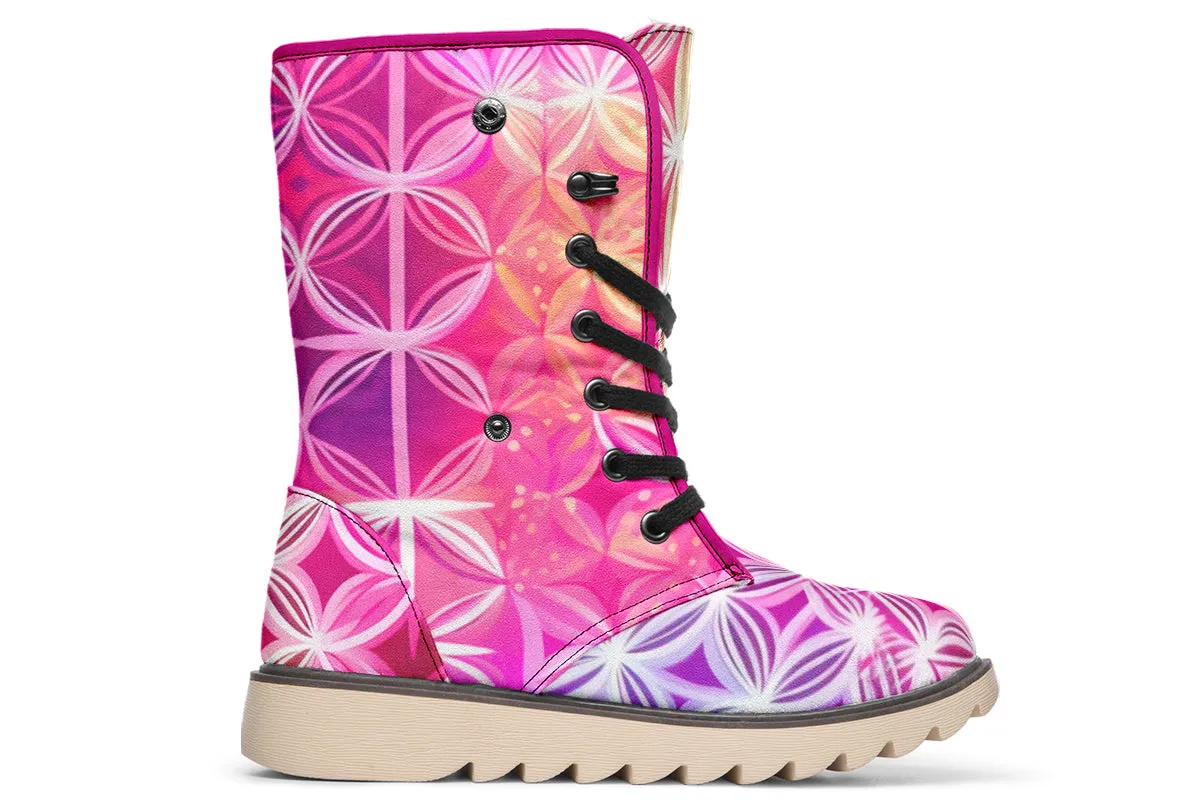 Flower Life Pink Sherbert Moon Boots