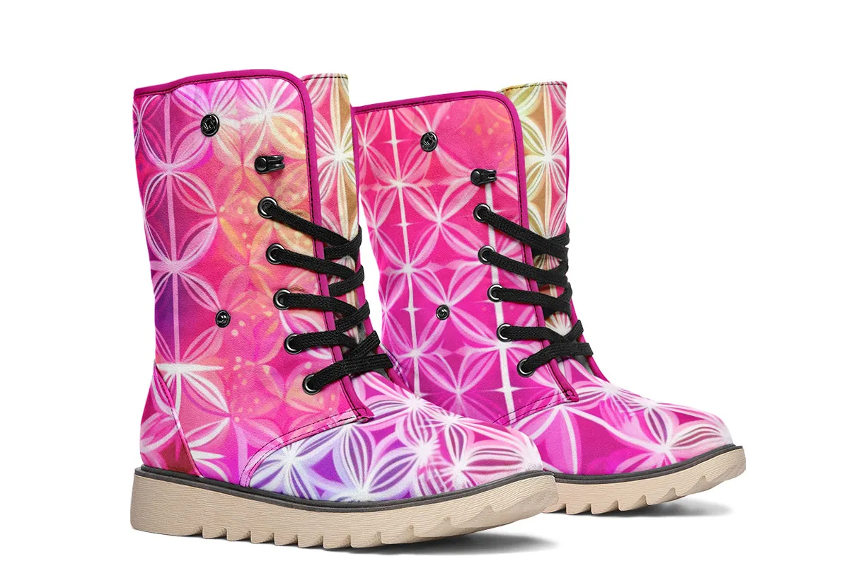 Flower Life Pink Sherbert Moon Boots