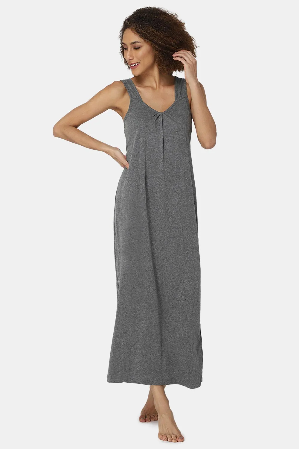 Full-Length Sleeveless Intimacy Full Night Slip - Nightwear