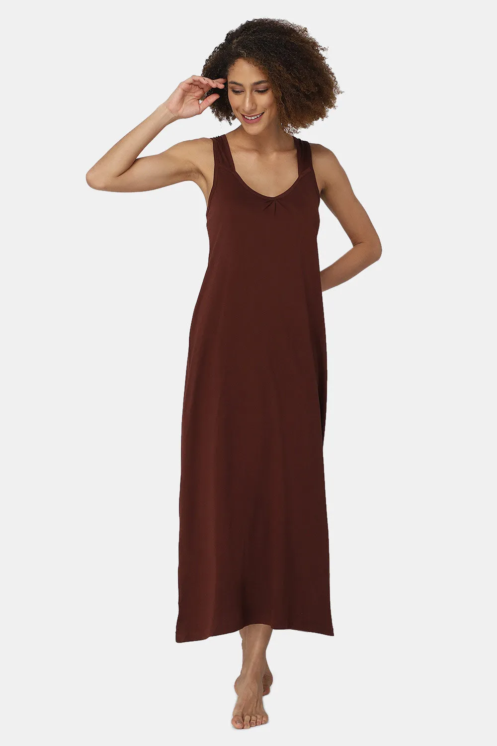 Full-Length Sleeveless Intimacy Full Night Slip - Nightwear