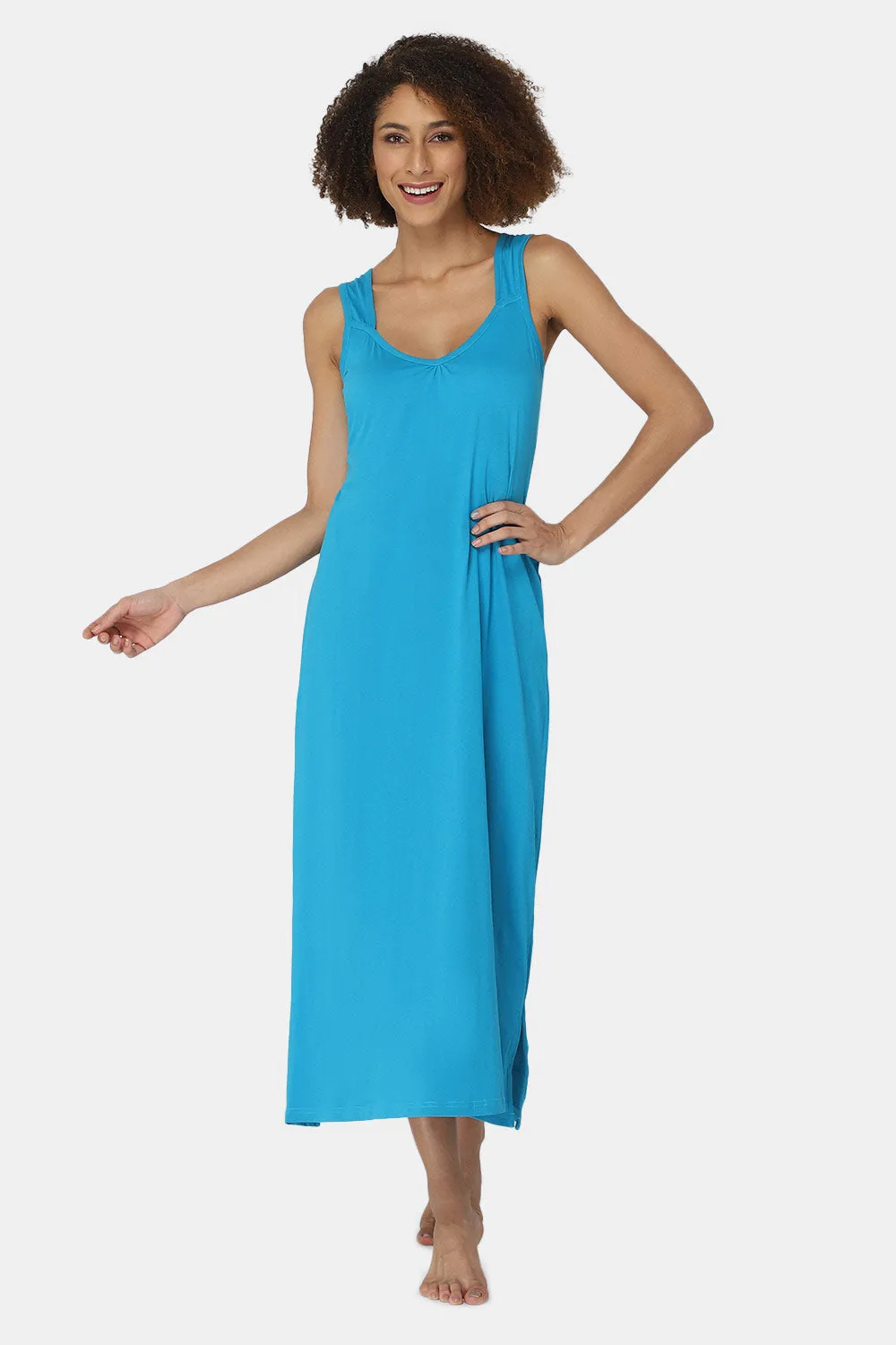 Full-Length Sleeveless Intimacy Full Night Slip - Nightwear