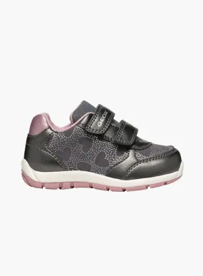 Geox Heira Baby Girl Trainers in Grey/Pink