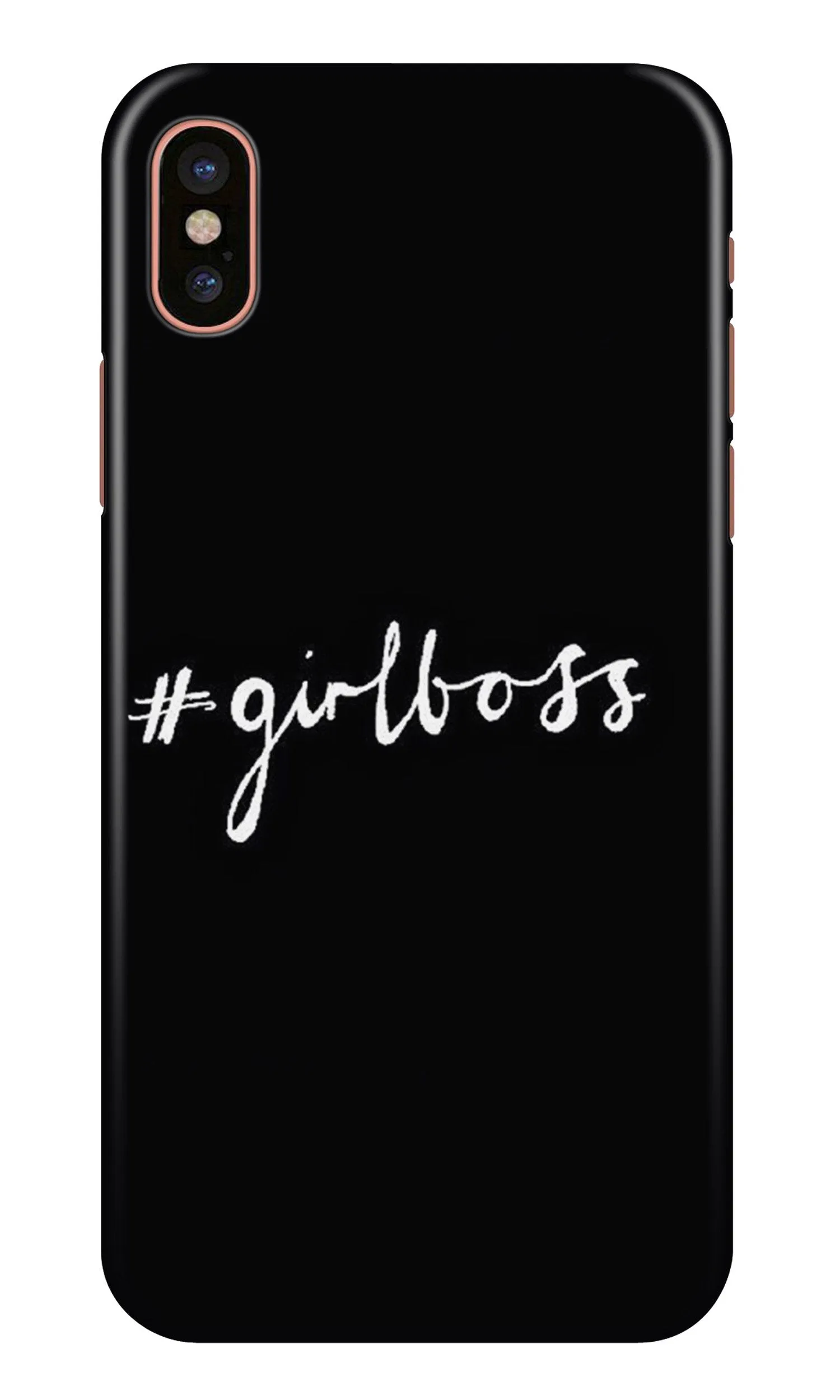 #GirlBoss Mobile Back Case for iPhone X (Design - 266)